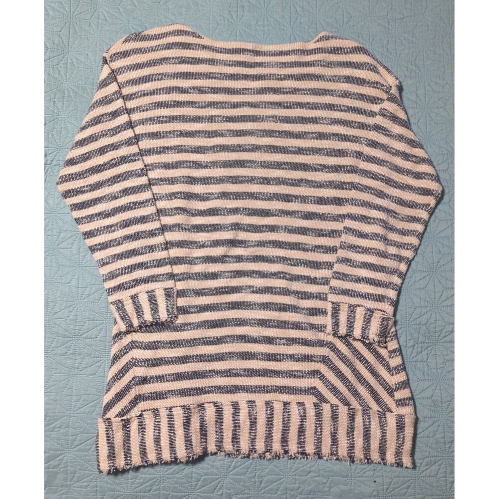 Soft Surroundings Women’s Mariana Boatneck Tunic Blue Nautical Stripe Petite M
